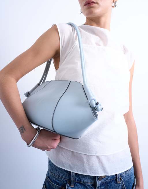 Topshop Sofia medium shoulder bag in blue, 4 of 4