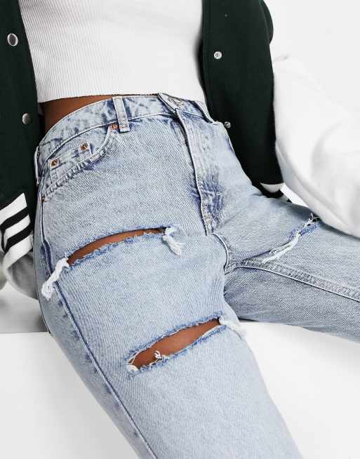 Ripped mom best sale jeans topshop