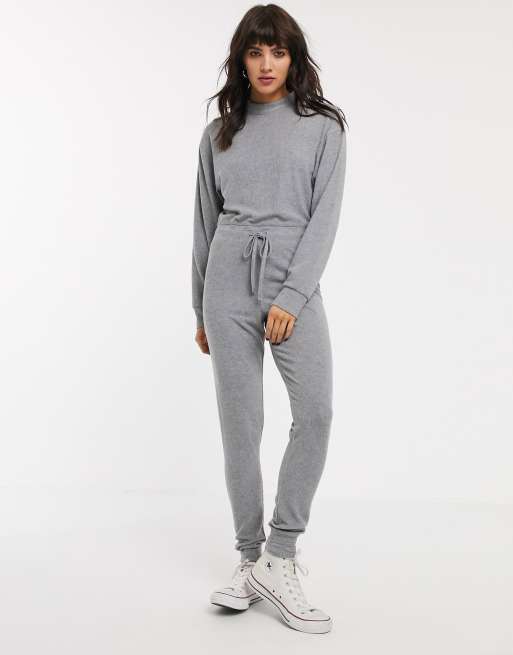 Topshop soft jumpsuit in grey | ASOS