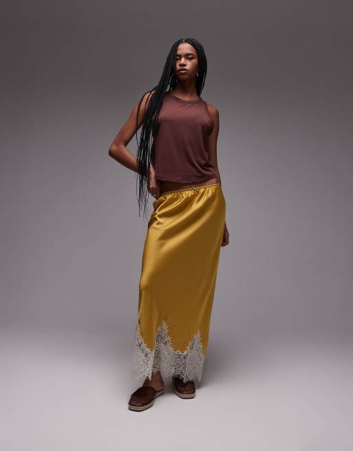 Topshop soft loose tank in brown, 2 of 4