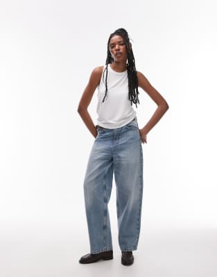 Shop Topshop Soft Loose Tank In White