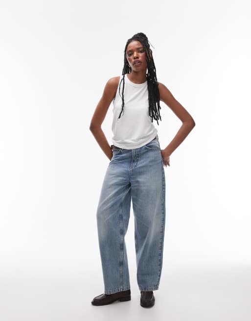 Topshop soft loose tank in white, 2 of 4
