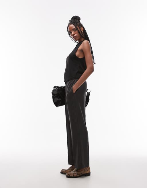 Topshop soft loose tank top in black, 2 of 4