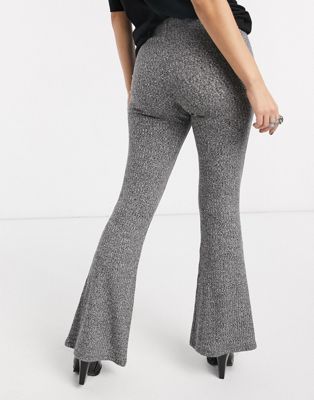 flared pants grey