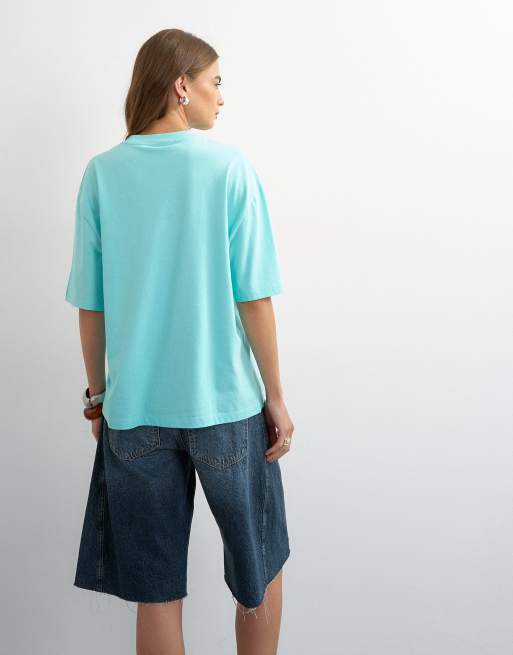 Topshop 'Sol De Sur' grafisk oversized T-shirt i lyseblå, 2 af 4