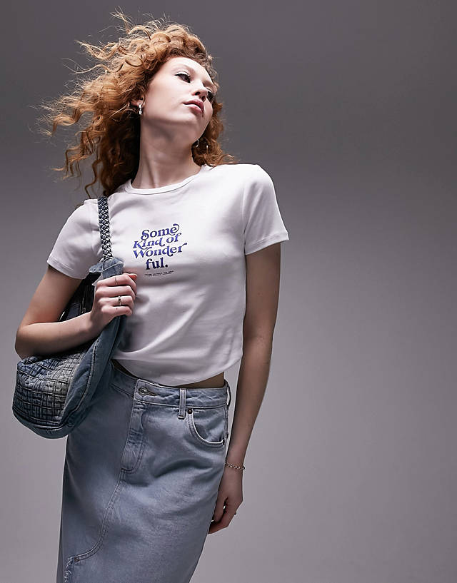 Topshop - some kind of wonderful baby tee in white
