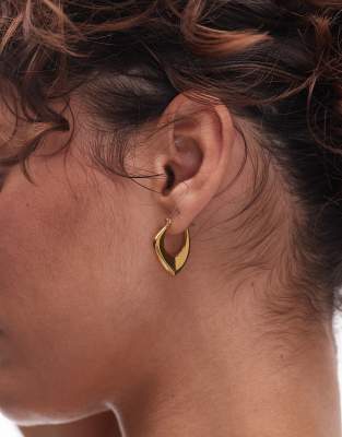 Topshop - Sonia - Goldfarbene Creolen aus wasserfestem Edelstahl