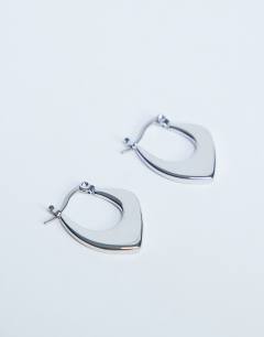 Sonia waterproof stainless steel hoop earrings in silver