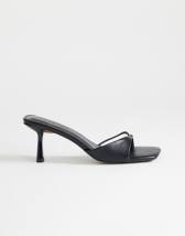 Topshop Sophie asymmetric mid heel mule in black