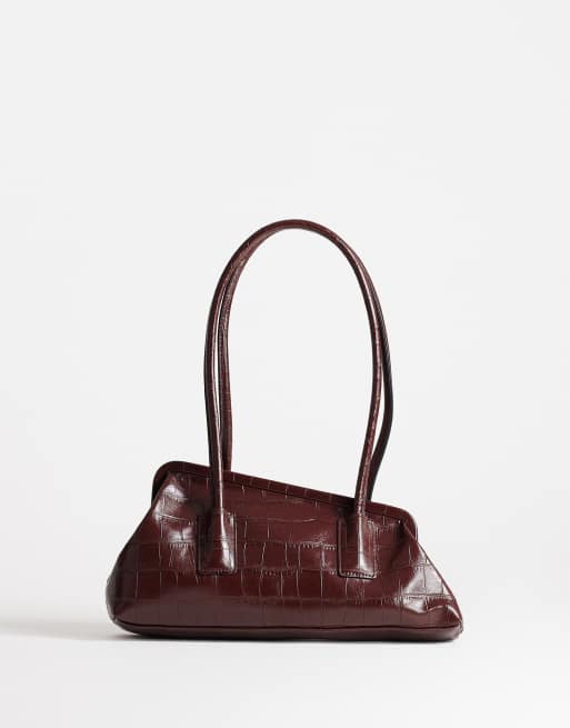 Topshop Sophie borsa a spalla media angolare color cioccolato, 1 di 4