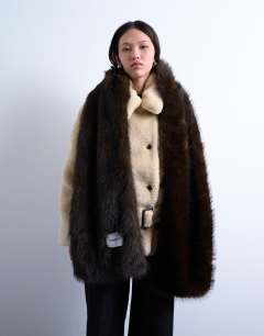 Sophie faux fur scarf in chocolate