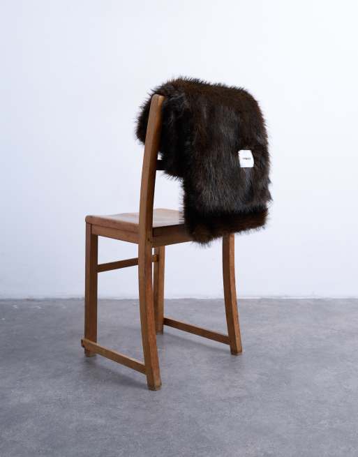 Topshop Sophie faux fur scarf in chocolate