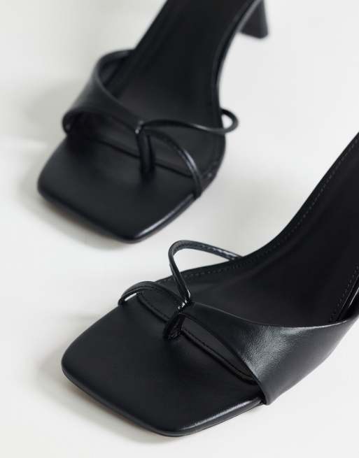 Topshop - Sophie - Mules asymétriques à talon mi-haut - Noir, 2 de 4