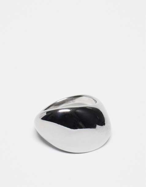 Topshop Sorena waterproof stainless steal ring in silver - view 1