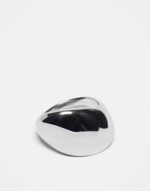 Topshop Sorena waterproof stainless steal ring in silver