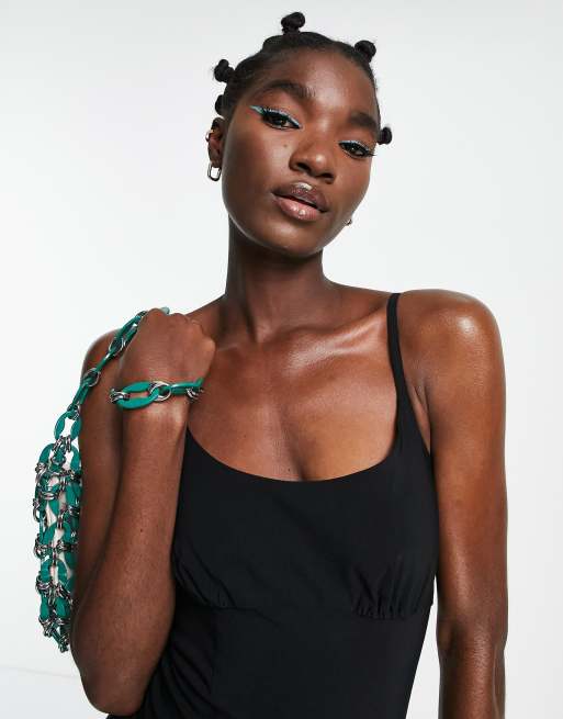Topshop - Sort cami-maxikjole med fishtail, 2 af 4
