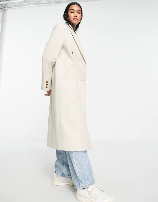Topshop - Sort dobbeltradet lang frakke, 4 af 4