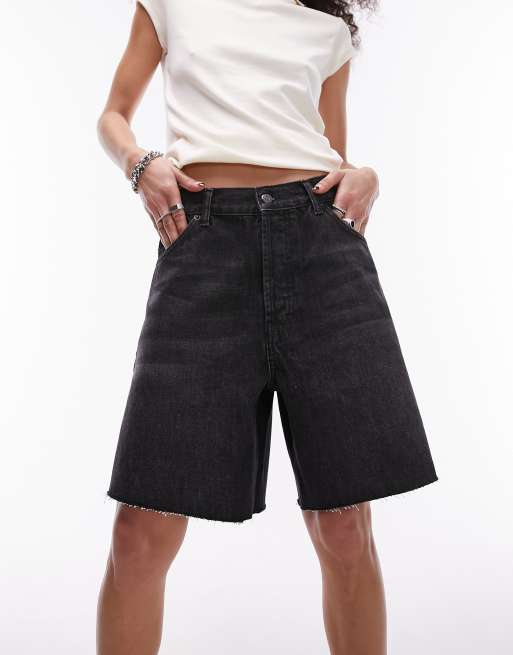 Topshop - Sort forvasket jort i denim
