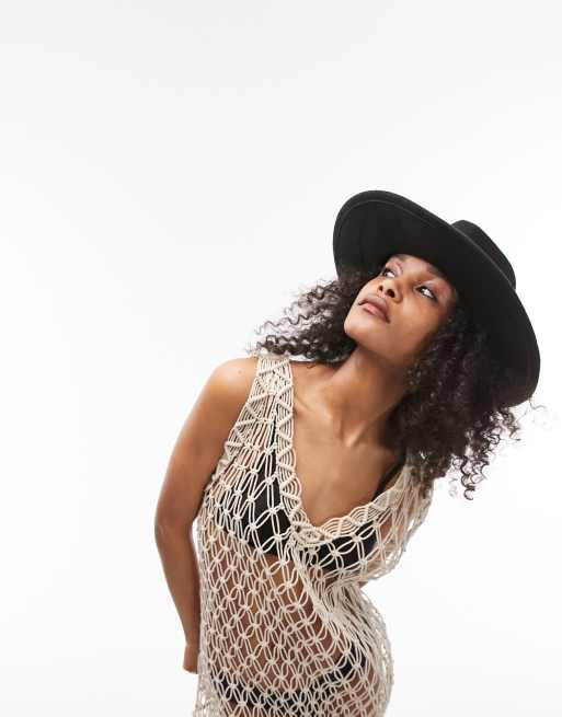 Topshop - Sort westernhat i filt, 4 af 4