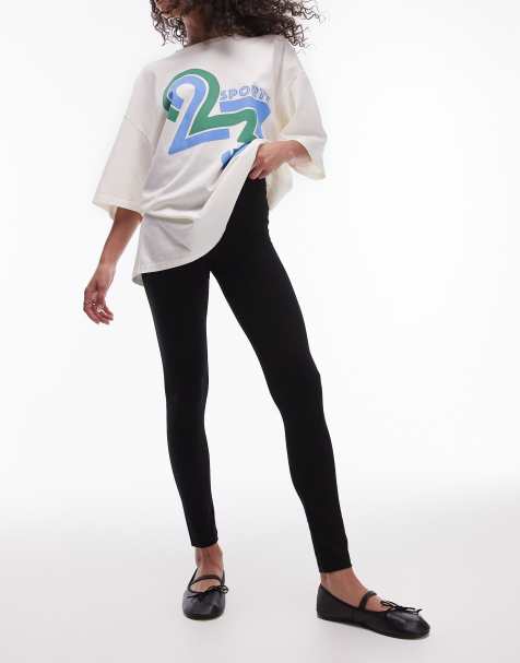 Topshop - Sorte ankellange basisleggings - view 1