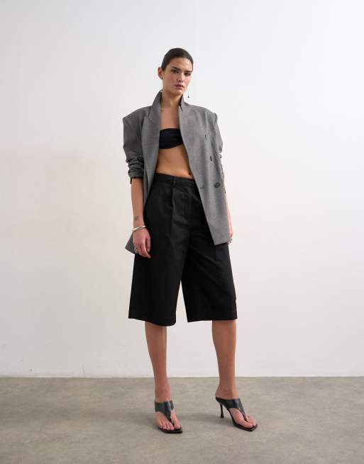 Topshop - Sorte longline-cargoshorts