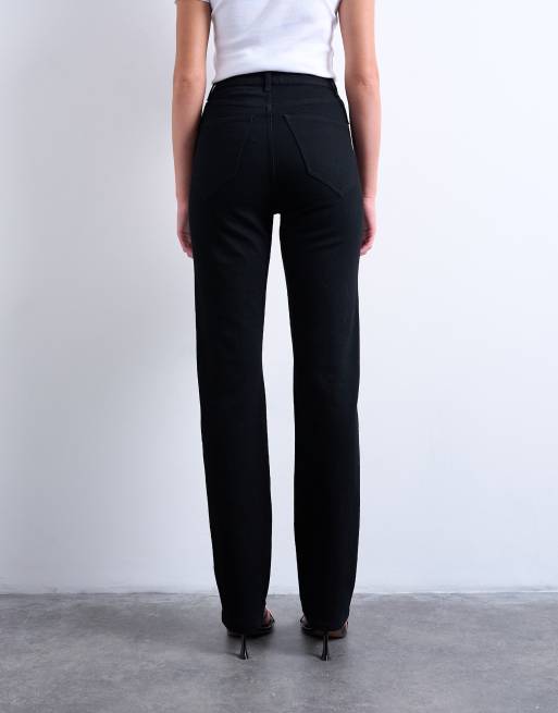 Topshop - Sorte og højtaljede Dree-jeans med smalle og lige ben, 3 af 6