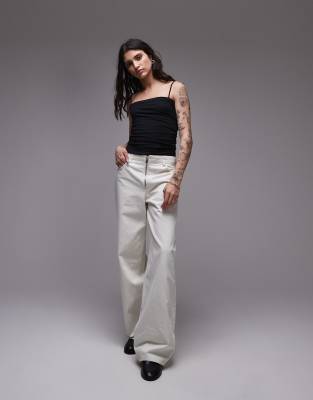 Topshop Spaghetti Strap Tube Top In Black