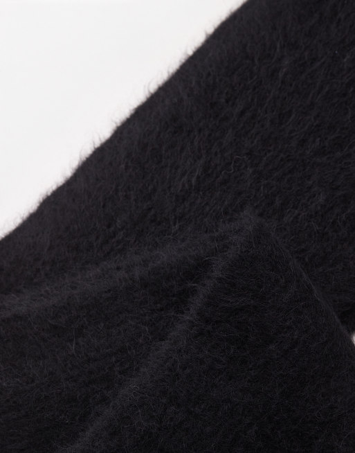 Topshop - Spencer - Écharpe de qualité supérieure en alpaga mélangé - Noir, 4 de 4