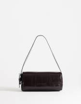 Topshop Spencer strap detail shoulder bag in chocolate