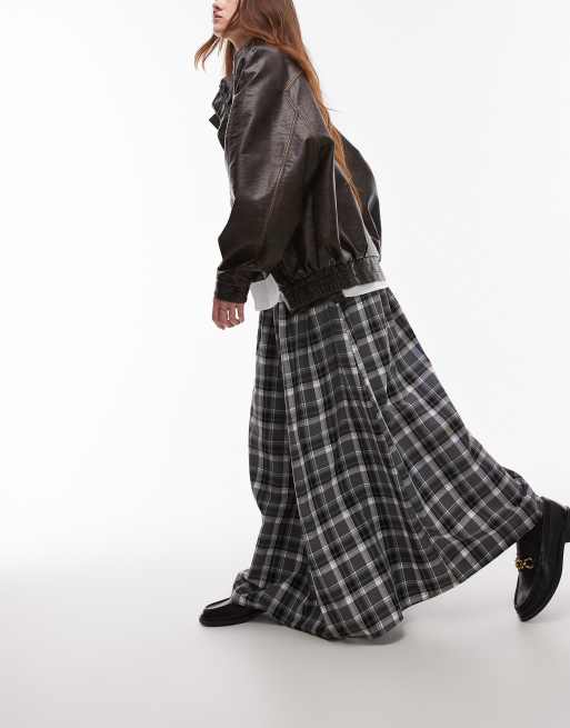 Topshop – Spódnica cięta z koła, w kratę, 2 z 5