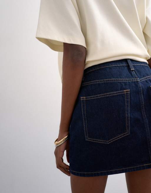 Topshop – Spódnica jeansowa mini w kolorze indygo, 5 z 5