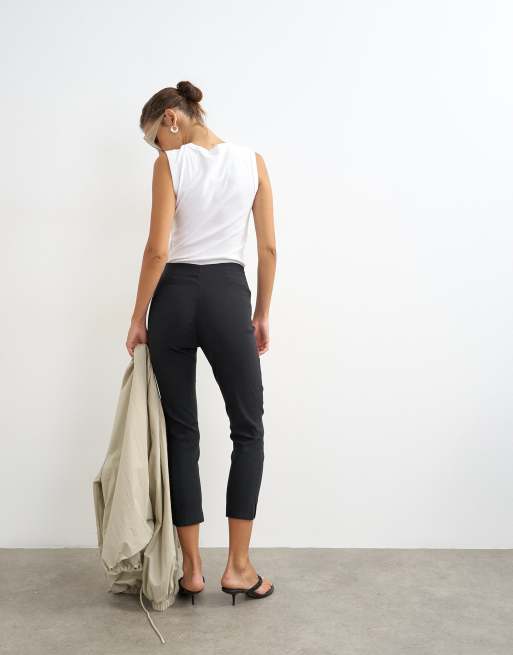 Topshop spodnie capri o długości 3/4 w kolorze czarnym, 4 z 5