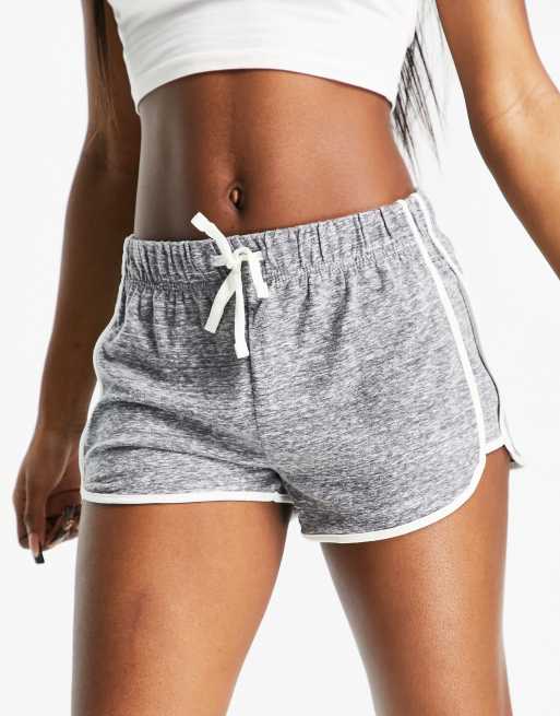 Topshop - Sportieve hardloopshort in gemêleerd grijs