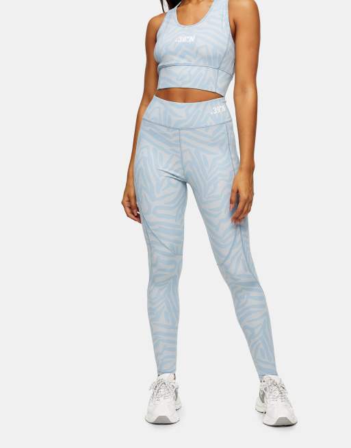 Topshop - Sportkleding - Legging in blauw met print, 4 van 4