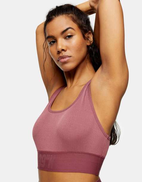 Topshop sports bra in pink - view 1