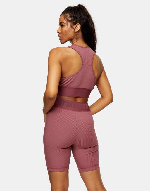 Topshop sports bra in pink , 2 of 4