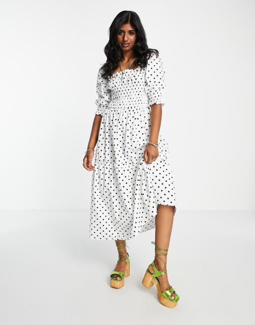 Topshop monochrome spot dress sale