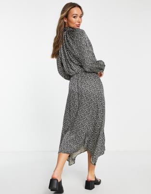 Topshop pleated store spot shirt dress