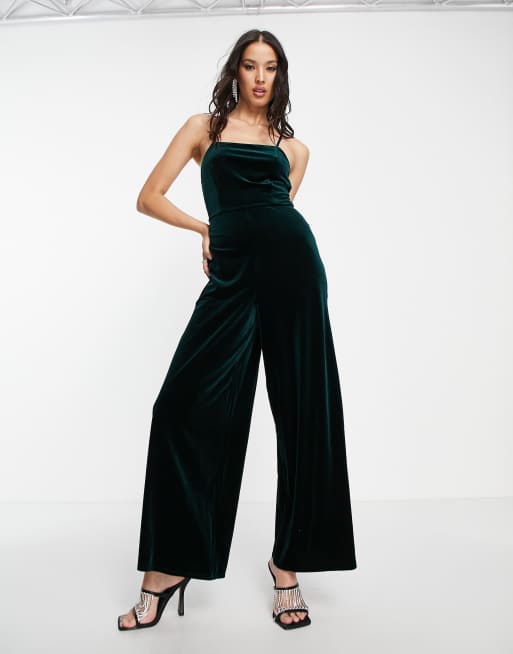 Asos cheap velvet jumpsuit