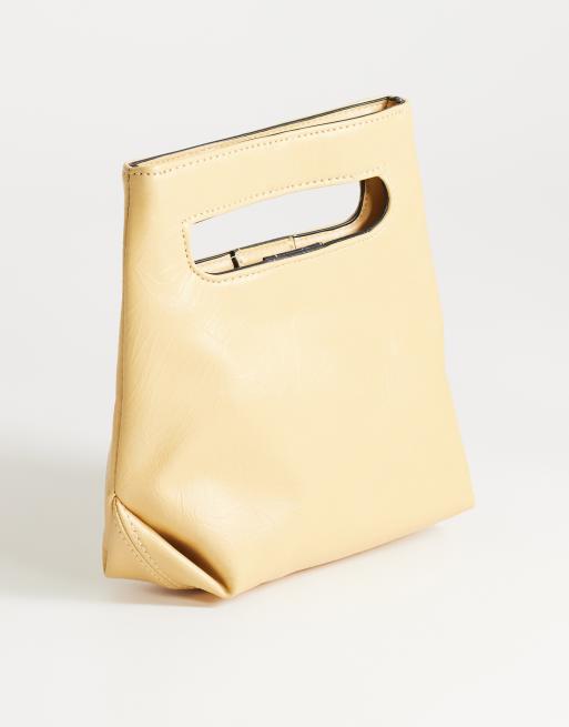 Topshop - Stella - Bolso de mano pequeño amarillo pastel, 3 de 4