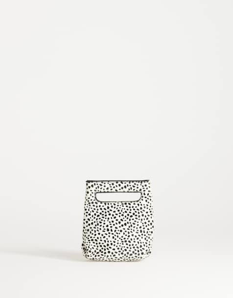 Topshop - Stella - Bolso de mano pequeño con estampado de dálmata de cuero auténtico con acabado de pelo - view 1