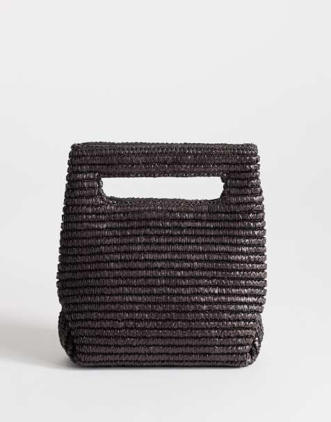 Topshop - Stella - Bolso de mano pequeño marrón chocolate de paja - view 1