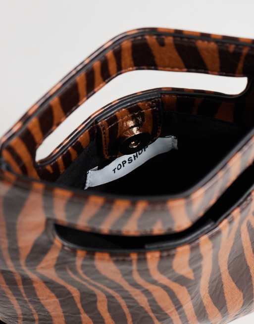 Topshop Stella borsa a mano con stampa tiger, 2 di 4