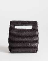 Topshop Stella straw grab bag in chocolate