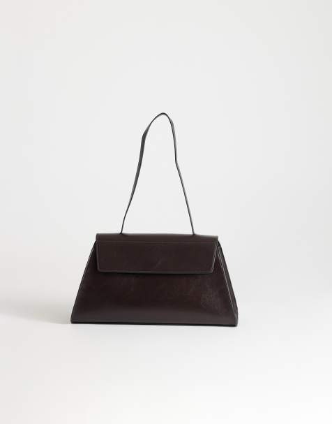 Topshop Stevey shoulder bag in chocolate - view 1