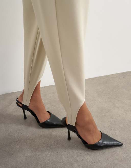 Topshop stirrup pant in beige, 5 of 5