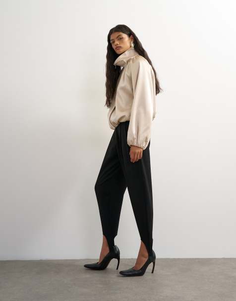 Topshop stirrup pant in black - view 1