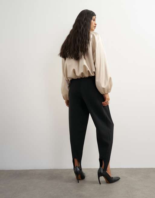 Topshop stirrup pant in black, 5 of 5