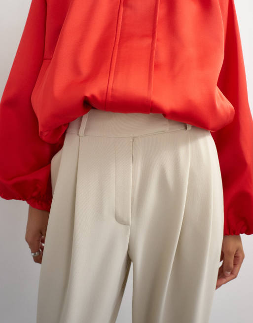 Topshop stirrup trouser in beige, 3 of 5