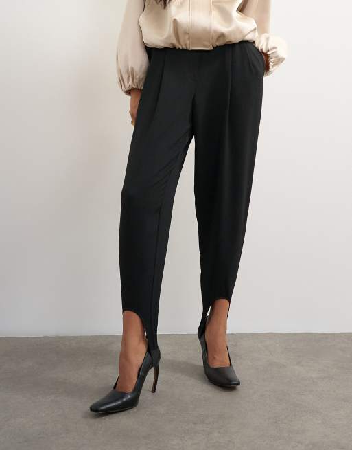 Topshop stirrup trouser in black, 3 of 5